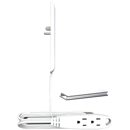 Sleek Socket Sleek Socket Childproofing Wall Plate w/3-Outlet 9 ft. Extension Cord STD-CHILD-WHITE